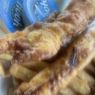 a plate of french fries and yogurt