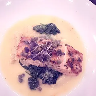 a white plate of food