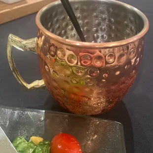 Strawberry mule and the farmers salad