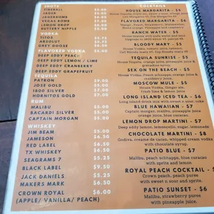 Shots and cocktails.