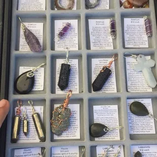 a display of jewelry