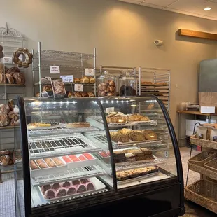 a display of baked goods