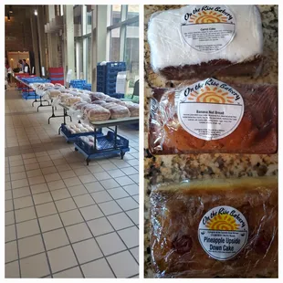 On The Rise Bakery Goods on display for sale and my purchases at St. John Vianney Church, Sunday 9/18/2022