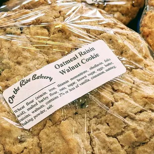 Oatmeal raisin walnut cookie