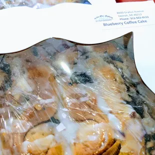 Blueberry coffee cake