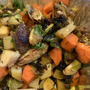 Mother&apos;s Day Veggies (Roasted Brussels sprouts, carrots, &amp; turnips--yum!)