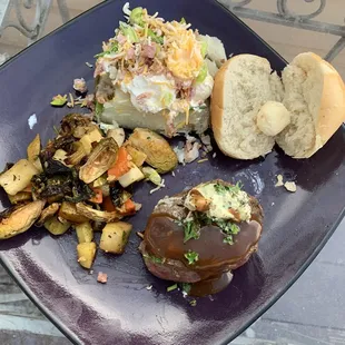 Plated Family Style Filet Dinner