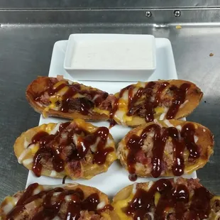 Pork Stuffed Potato Skins