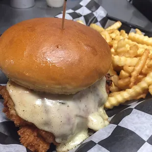 Chicken Cordon Blue with White Wine Alfredo Gravy