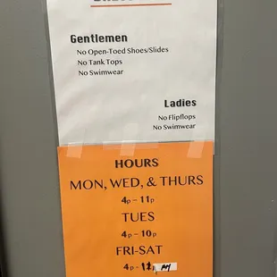 During Football Season Sunday is 12noon. Happy Hour