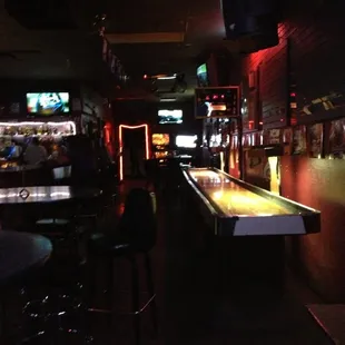 Shuffle board and arcade games