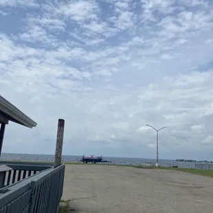 an empty parking lot