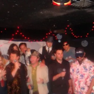 a group of people at a party
