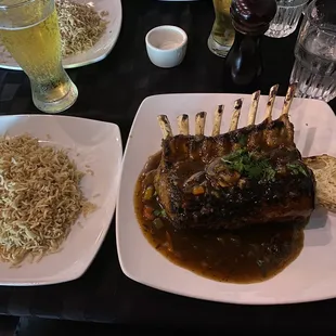 Rack of lamb! Very reasonably priced for the full rack. Perfectly cooked. Medium rare was juicy and tender.