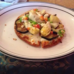 Lunch pizza. Just ok, nothing special.