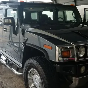 Hummer exteroir detailed at OnTheSpotAutoDetailing