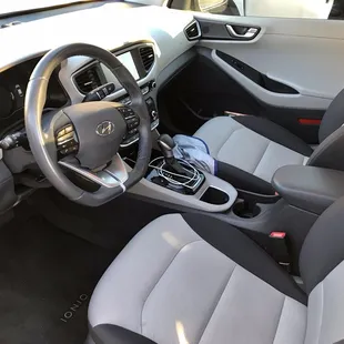 Interior with newly cleaned seats.