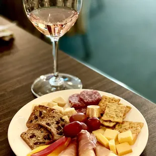 Beautiful little charcuterie plate with this exquisite wine tasting....