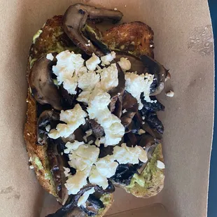 Mushroom Goat Cheese Toast