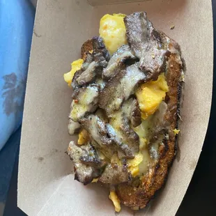 Steak and Eggs Toast