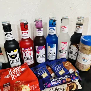 International drinks and snacks