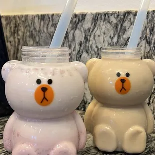 Strawberry Milk + Bear Milk Tea