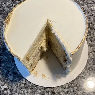 a half eaten cake