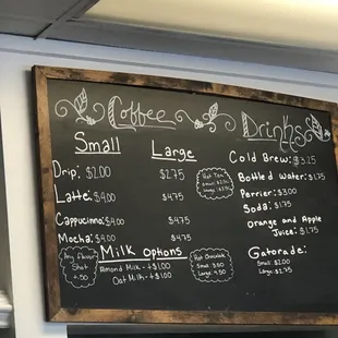 The menu (Prices are AMAZINGGG)