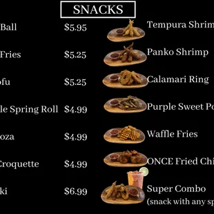 Snack Menu