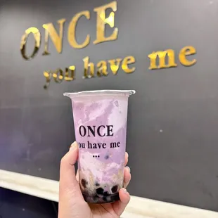 Taro Blizzard with boba
