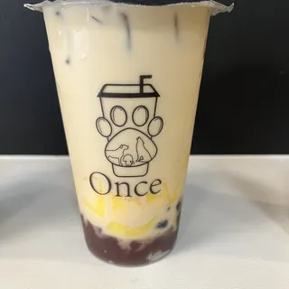 A4. Boba, Pudding & Red Bean Milk Tea