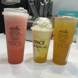 F7 Pineapple & Passion Fruit Green Tea With Crystal Boba (Large)