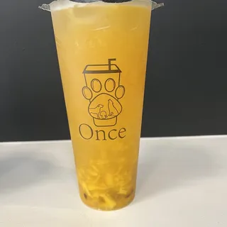 E3. Peach Green Tea Slush with Cheese Top (Large)