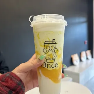 E7. Avocado & Mango Smoothie with Crystal Boba (Large)