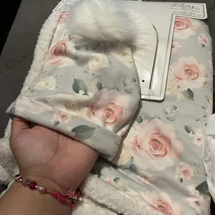 Beanie and blanket set