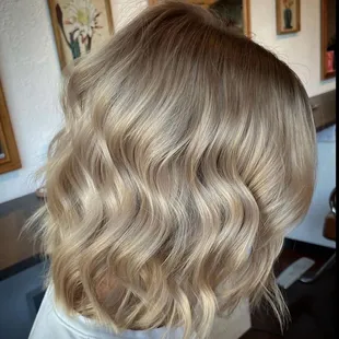 Blonde hair cut and color