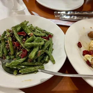 Dried fried green beans