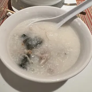 Congee with Salty Pork and 1,000 Year Egg