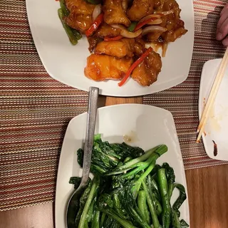 Choy Sum with Garlic Sauce