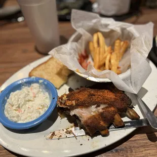 1/2 Rack Pork Baby Back Ribs with two sides
