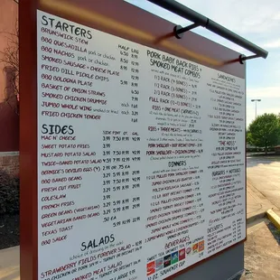 Outside Drive Up Menu