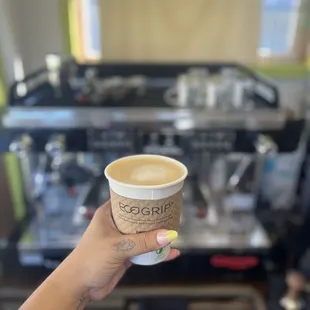 Lavender vanilla oat milk latte