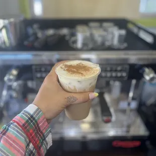 Gingerbread cookie latte