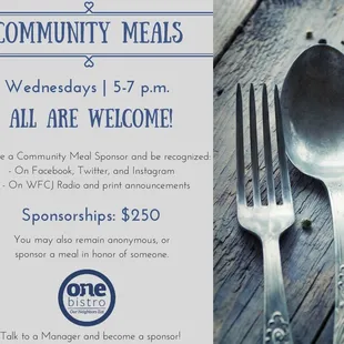 Join us around the table each Wednesday night.