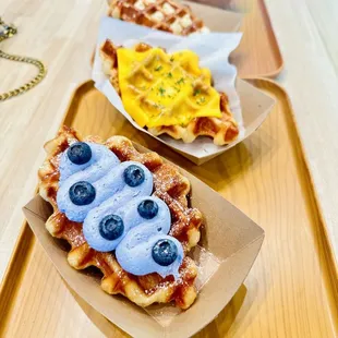 waffles, food