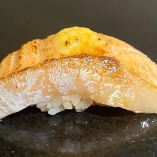 Seared King salmkn belly