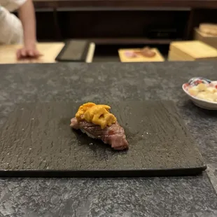 Wagyu with uni