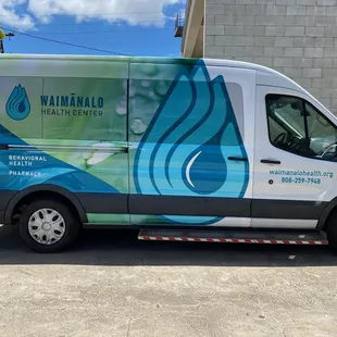 3/4 Van Wrap for Waimanalo Health Center.  Collab with Pyrophoric Creative Solutions.