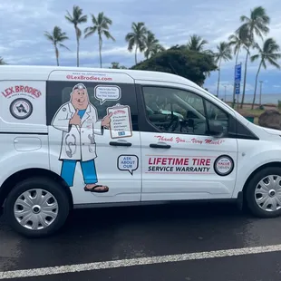 Van graphics for Lex Brodie's