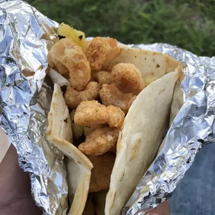 Chicharron and Papa Taco